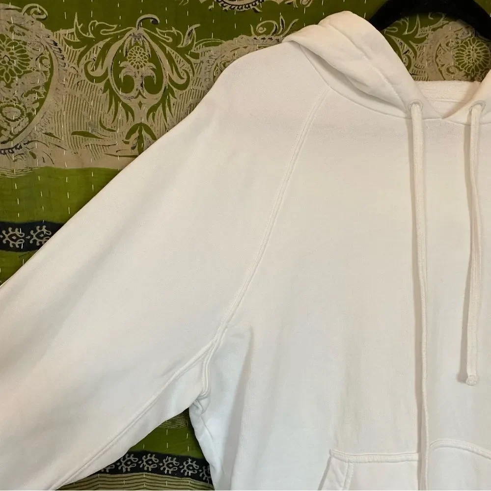 Zadig & Voltaire White Clipper Camo Skull Metallic Embroidery Hoodie Size Medium